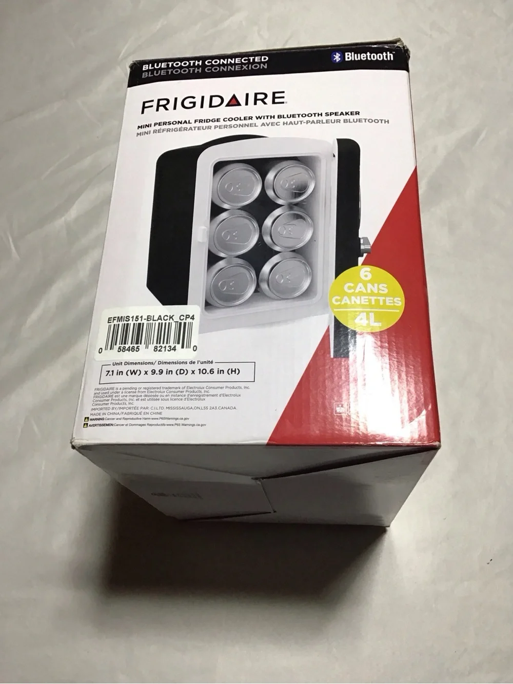 Frigidaire 6 Can Retro Mini Portable Personal Fridge/Cooler for Home, Office